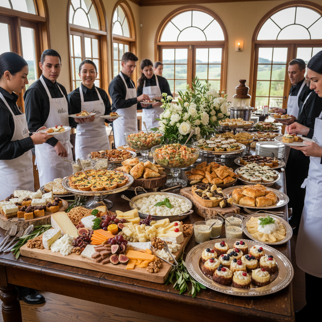 מגש סלט רוקפור לאירועים – טאץ' קולינרי ייחודי לאירוח איכותי